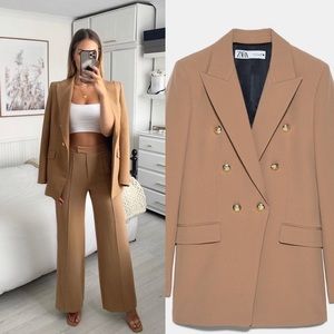 COPY - Zara Double Breasted Button Blazer